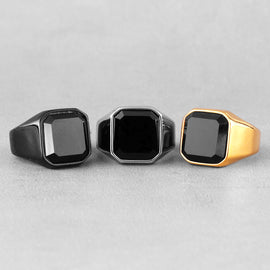 Coolbodyart Unisex Ring Titan schwarz rosegold 9mm breit Stylish